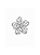 Broche flor cravejado de zircônia cristal banho em ródio branco - Imagem 1