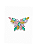 Broche de borboleta cravejado de zircônia rainbow banho em ródio branco - Imagem 1