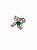 Broche cravejado de zircônia cristal banho em ródio branco - Imagem 1