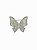 Broche de borboleta cravejado de zircônia cristal e madre pérola banho em ródio branco - Imagem 1