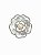 Broche de flor cravejado de zircônia cristal e madre pérola banho em ródio branco - Imagem 1