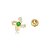 Broche cravejado de zircônia cristal banho em ouro 18k - Imagem 1