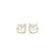 Brinco de base cravejado de zircônia 5A cristal banho em ouro 18k - Imagem 1
