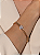 Pulseira de corrente com detalhe cravejado de zircônia cristal banho em ouro 18k - Imagem 2