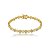 Pulseira cravejada de zircônia cristal banho em ouro 18k - Imagem 1