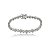 Pulseira cravejada de zircônia cristal banho em ródio branco - Imagem 1