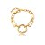 Pulseira dourada lisa banho em ouro 18k - Imagem 1