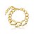 Pulseira dourada lisa banho em ouro 18k - Imagem 1
