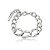 Pulseira lisa banho em ródio branco - Imagem 1