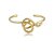 Bracelete dourado liso banho em ouro 18k - Imagem 1