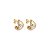 Brinco de argola liso banho em ouro 18k - Imagem 1