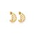 Brinco de argola liso banho em ouro 18k - Imagem 1