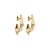 Brinco de argola liso banho em ouro 18k - Imagem 1