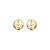 Brinco dourado liso banho em ouro 18k - Imagem 1