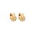 Brinco gota dourado liso banho em ouro 18k - Imagem 1