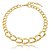 Colar de corrente dourado liso banho em ouro 18k - Imagem 1