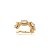 Dupla de piercing fake cravejado de zircônia cristal banho em ouro 18k - Imagem 1