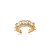 Dupla de piercing fake cravejado de zircônia cristal banho em ouro 18k - Imagem 1