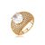 Anel cravejado de zircônia cristal banho em ouro 18k - Imagem 1