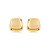 Brinco dourado liso acetinado banho em ouro 18k - Imagem 1