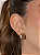 Brinco dourado liso acetinado banho em ouro 18k - Imagem 2