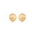 Brinco dourado liso acetinado banho em ouro 18k - Imagem 1