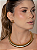 Brinco dourado liso acetinado banho em ouro 18k - Imagem 2