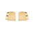 Brinco dourado liso acetinado banho em ouro 18k - Imagem 1