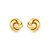 Brinco dourado liso acetinado banho em ouro 18k - Imagem 1