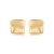 Brinco dourado liso acetinado banho em ouro 18k - Imagem 1