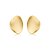 Brinco dourado liso acetinado banho em ouro 18k - Imagem 1