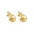 Brinco de argola liso acetinado banho em ouro 18k - Imagem 1