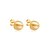 Brinco de argola liso acetinado banho em ouro 18k - Imagem 1
