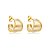 Brinco de argola liso acetinado banho em ouro 18k - Imagem 1
