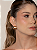 Brinco de argola liso acetinado banho em ouro 18k - Imagem 2