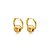 Brinco de argola liso acetinado banho em ouro 18k - Imagem 1