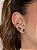 Dupla de piercing fake cravejado de zircônia esmeralda banho em ouro 18k - Imagem 2