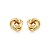 Brinco de base dourado liso banho em ouro 18k - Imagem 1