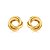 Brinco de base dourado liso banho em ouro 18k - Imagem 1
