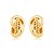 Brinco de base dourado liso banho em ouro 18k - Imagem 1