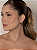 Brinco de base dourado liso banho em ouro 18k - Imagem 3