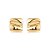 Brinco de base dourado liso banho em ouro 18k - Imagem 1