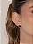 Brinco de base dourado liso banho em ouro 18k - Imagem 1
