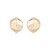 Brinco de base dourado liso banho em ouro 18k - Imagem 1