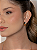 Brinco de base dourado liso banho em ouro 18k - Imagem 2
