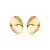 Brinco de base dourado liso banho em ouro 18k - Imagem 1
