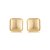 Brinco liso acetinado banho em ouro 18K - Imagem 1