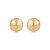 Brinco liso acetinado banho em ouro 18K - Imagem 1