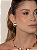 Brinco de argola liso acetinado banho em ouro 18K - Imagem 1