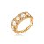 Anel cravejado de zircônia cristal banho em ouro 18k - Imagem 1